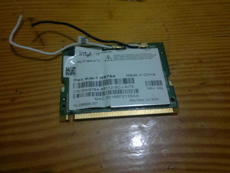 DELL D510 0W9764 Mini Intel WM3B2200BG WLAN KART